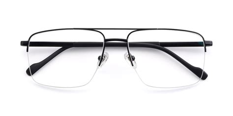 rimless glasses with clear bridge